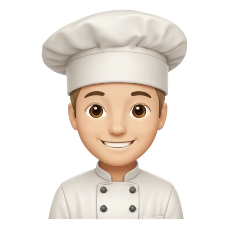 smiling chef with chef hat sticker