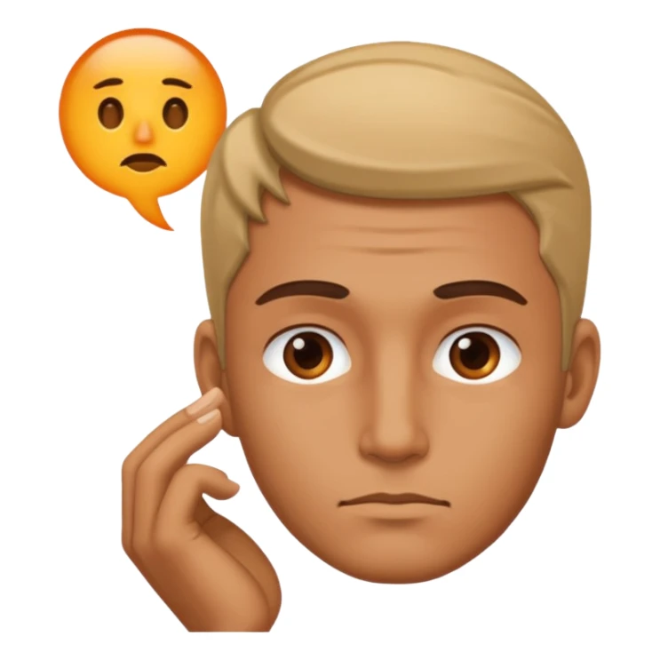 man thinking sticker