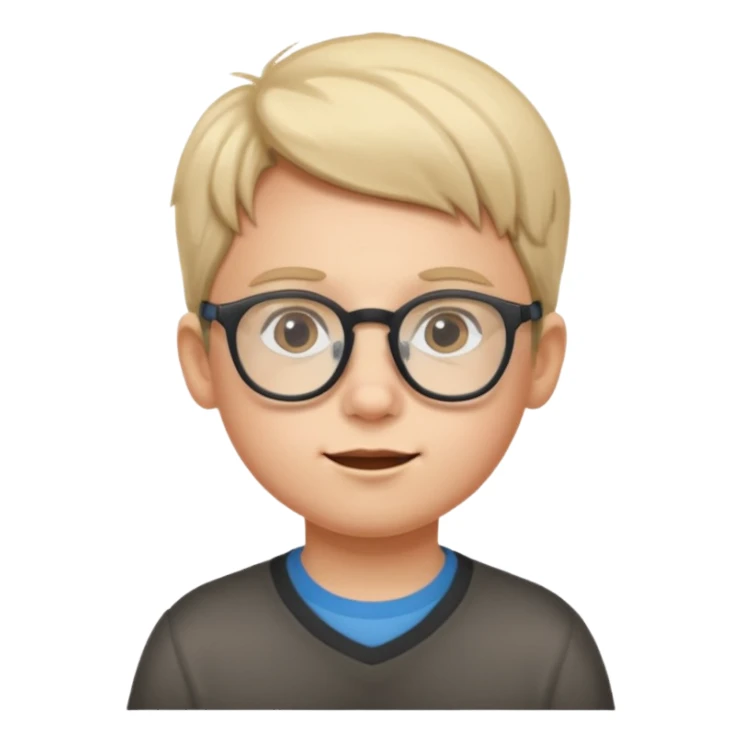 kid with optical sticker