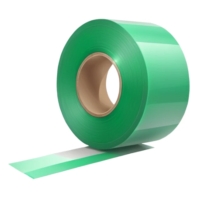 make light Green wide tape rolling on the floor sticker