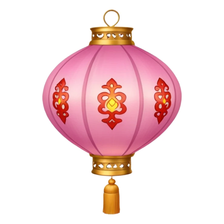 pink ornamented chinese lantern sticker