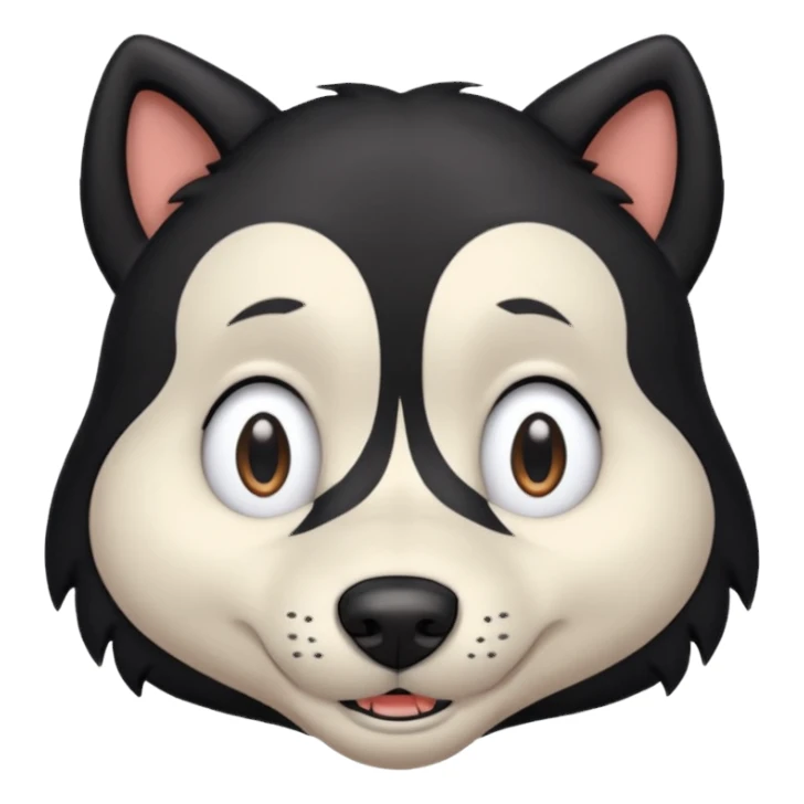 zoobie com cabelo preto wolfcut com olhos caidos sticker