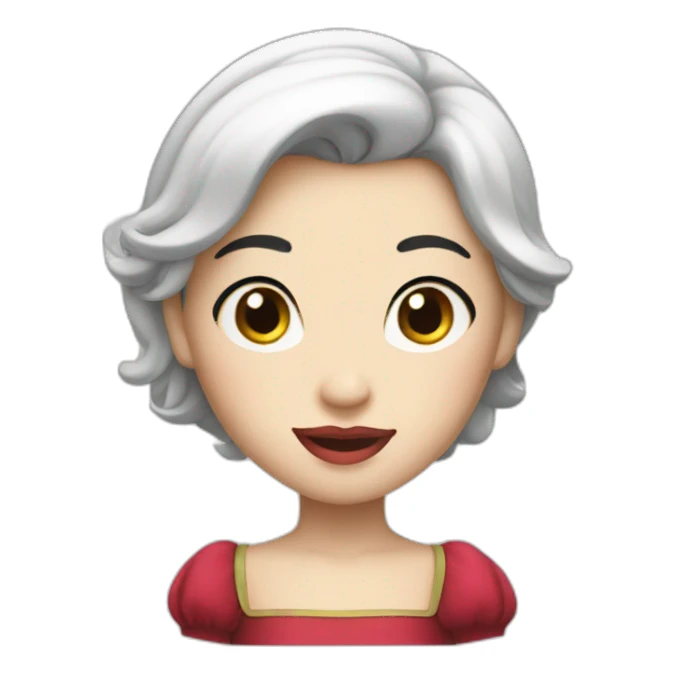 asian snow white sticker