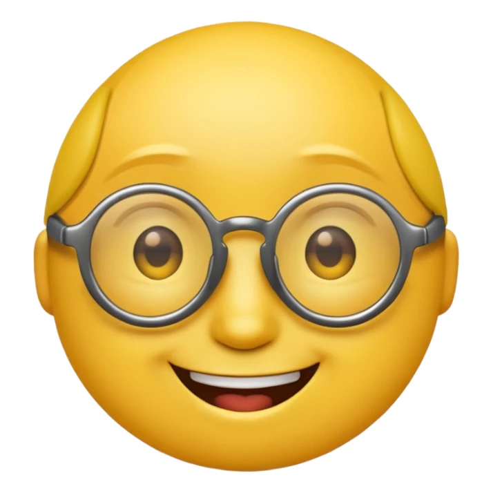 emoji with yellow glasses sticker