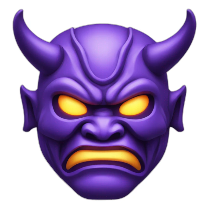 ultraviolet japanese oni mask sticker