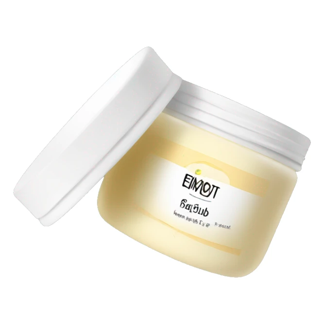 body scrub pot with label sticker