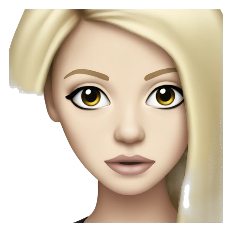 Avril Lavigne wearing eyeliner sticker