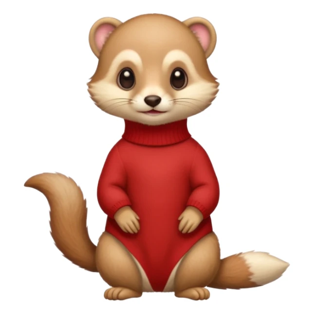 weasel with red pulloveer sticker