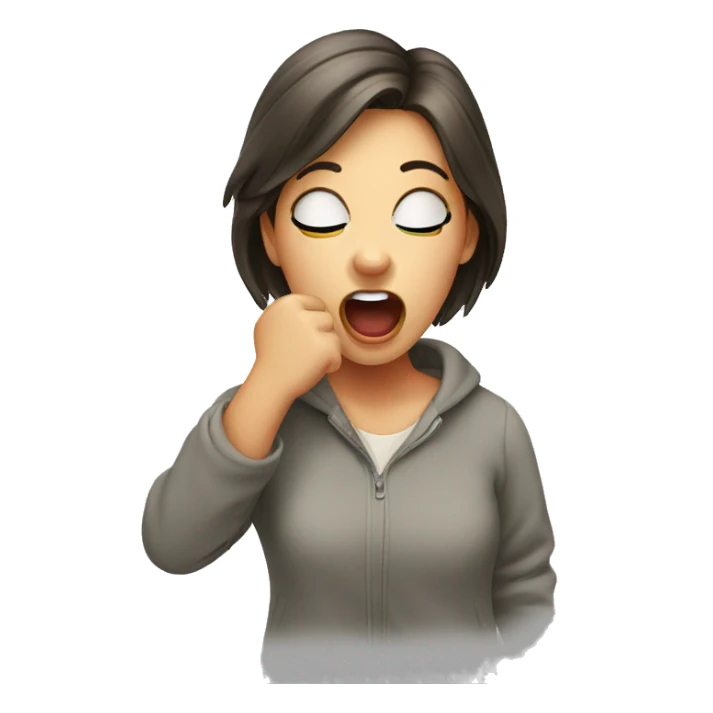 girl yawning sticker
