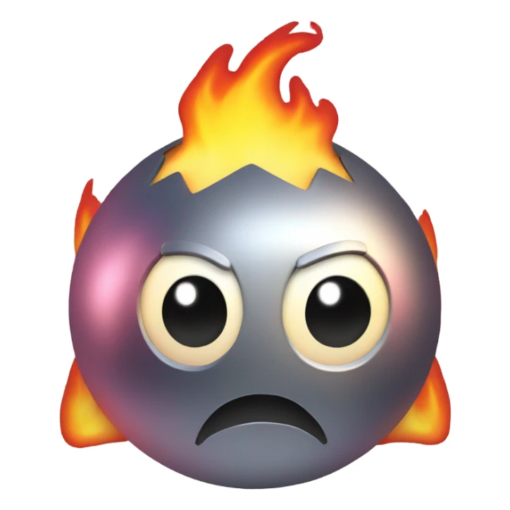 Metal Kirby ball with thrust flame back sticker