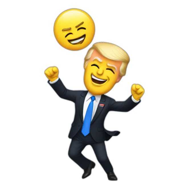 Macron qui danse avec trump sticker