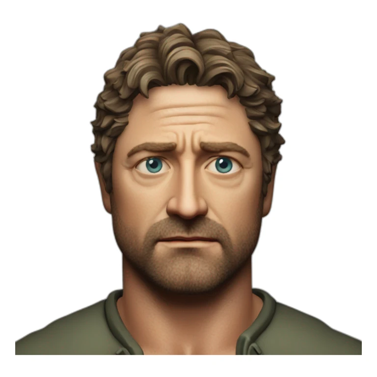 actor Gerard Butler serious sticker