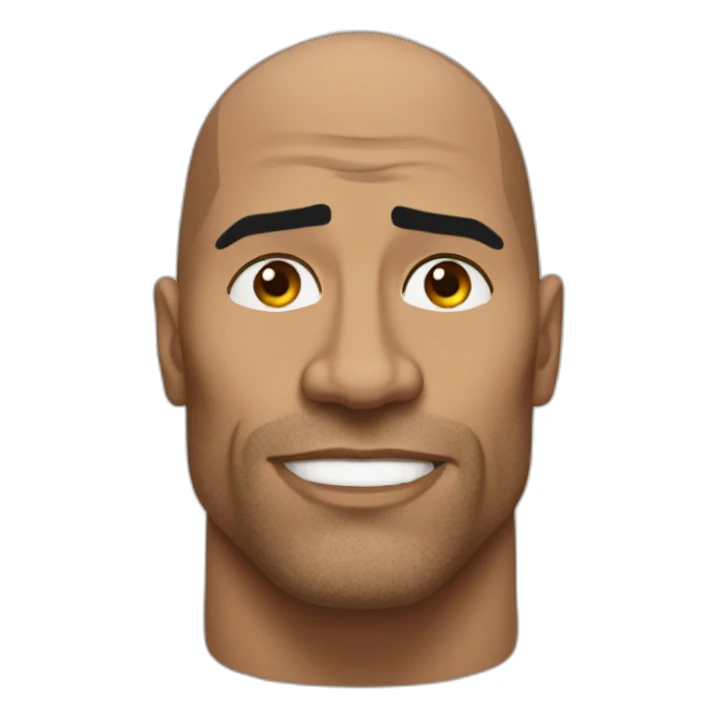 the rock with a raised eyebrow sticker