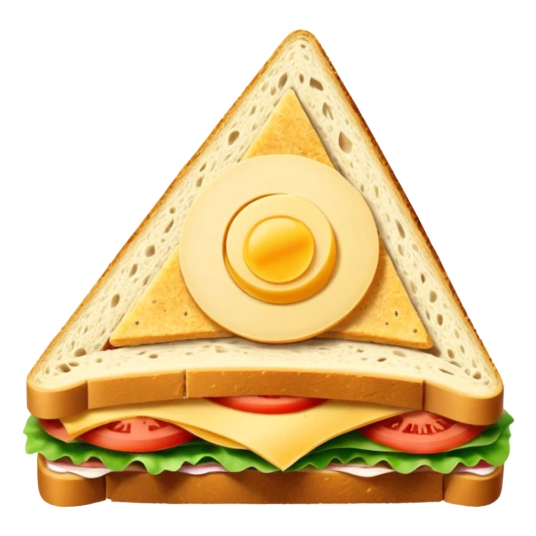 triangular sandwich sticker
