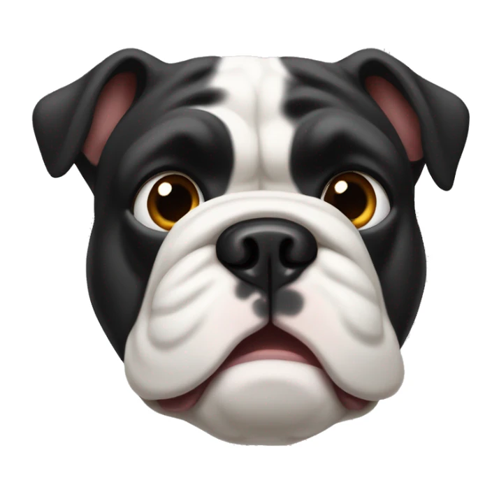 bulldog francés negro y blanco  sticker