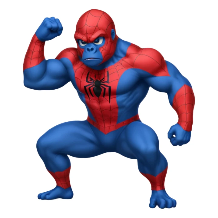 Gorilla wearing Spiderman suits sticker