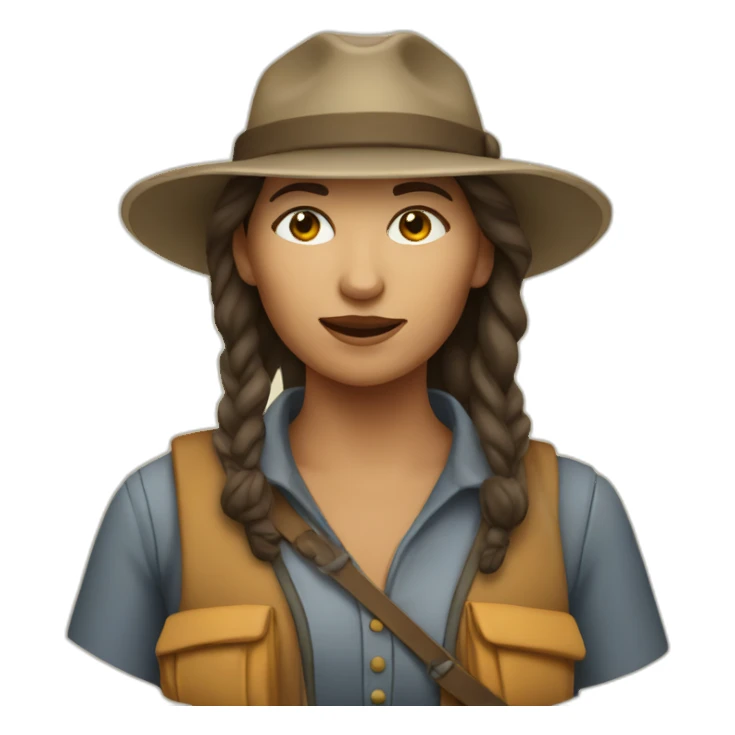 female archaeological prospector sticker
