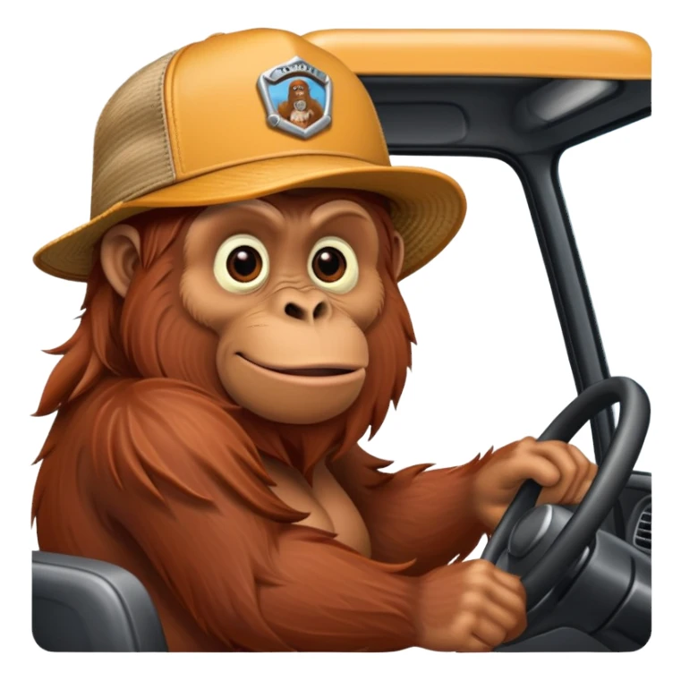 Orangutan driving a semi sticker