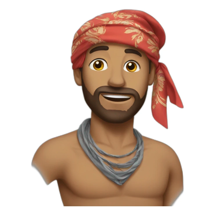 Seppia con bandana sulla testa sticker