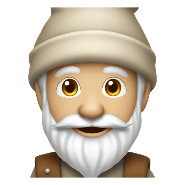 Smiling gnome with beige beanie  sticker