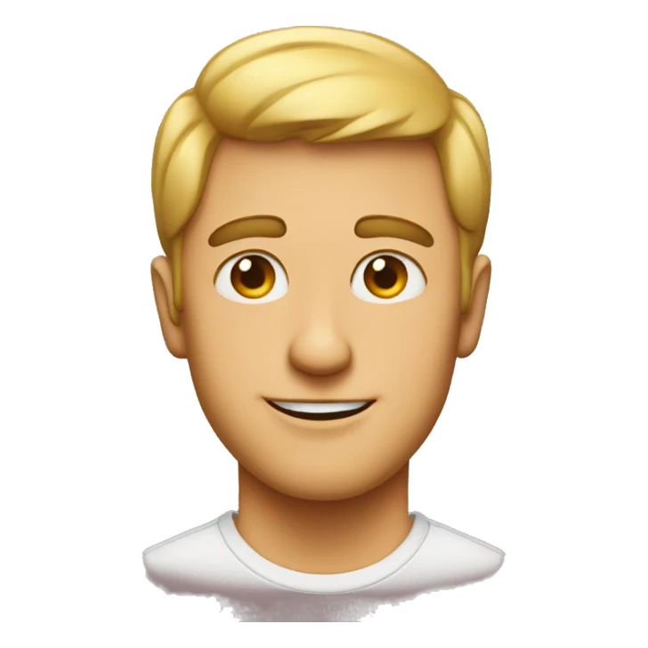 A guy with hearts for eyes sticker