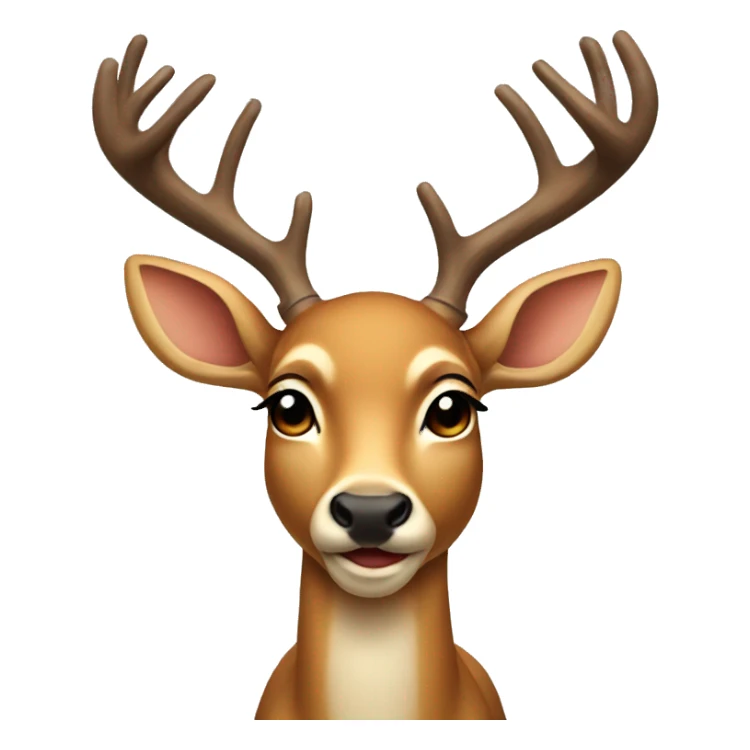 Deer with a bow on her head sticker