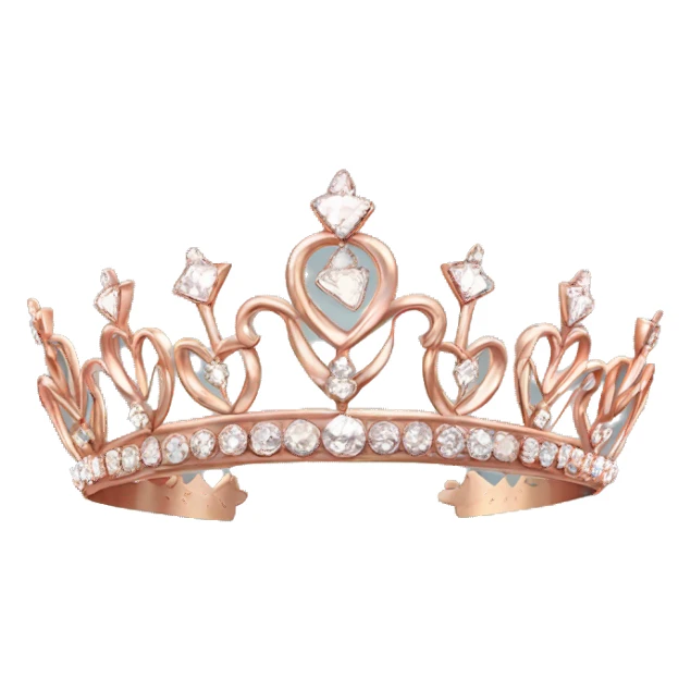 Realistic rose gold tiara sticker
