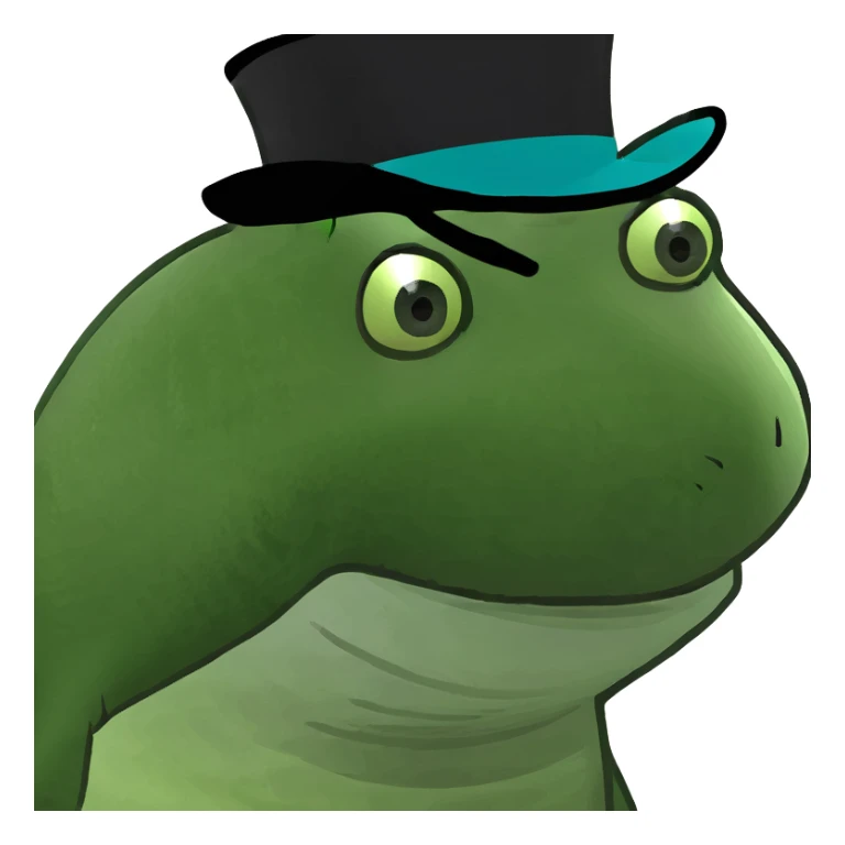 Shark with a top hat sticker