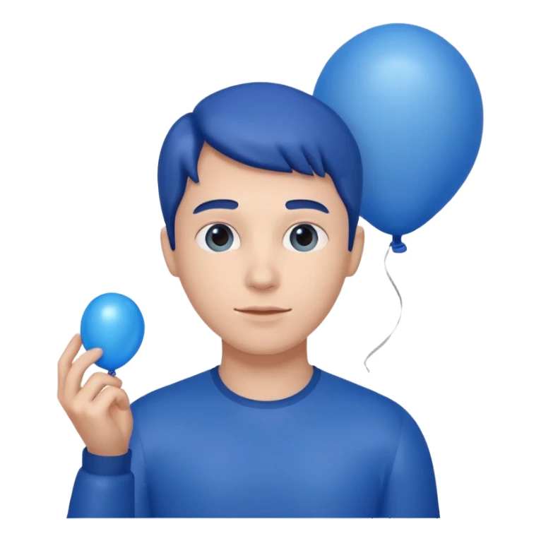 layer holding blue balloon sticker