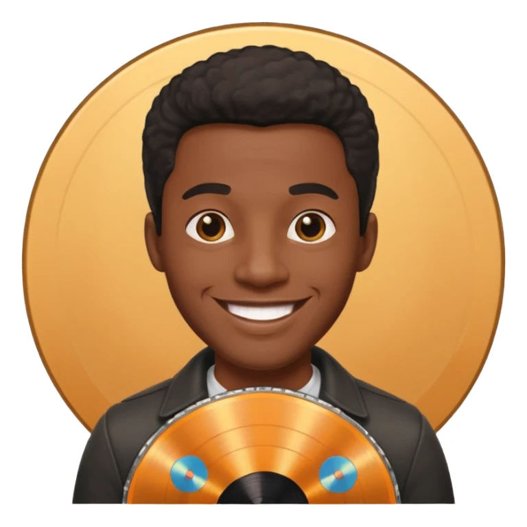 Vinyl Record Collector black man sticker