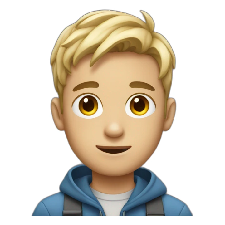 Boy with mobile  sticker