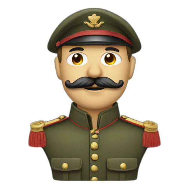 Soldat avec moustache sticker