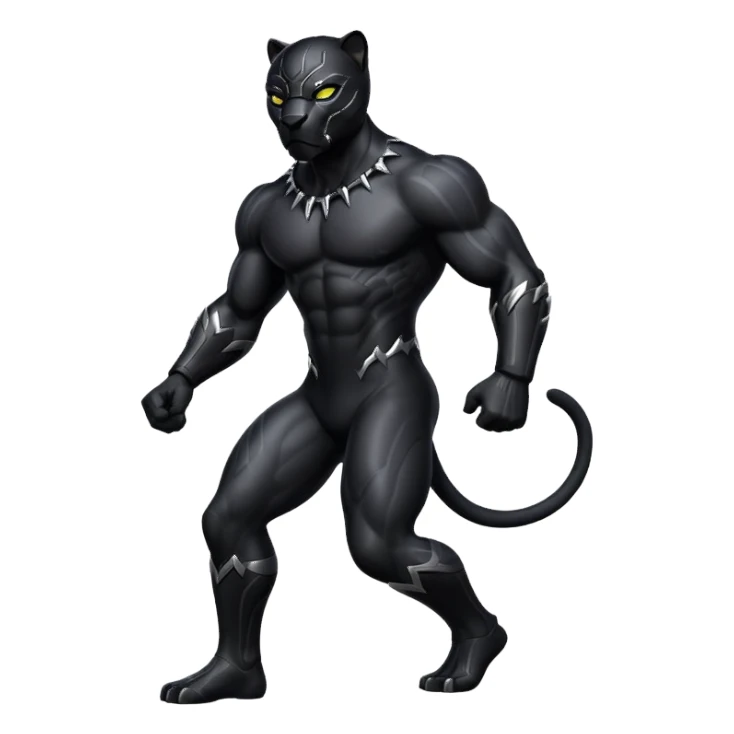 Real black panther walking impassive sticker
