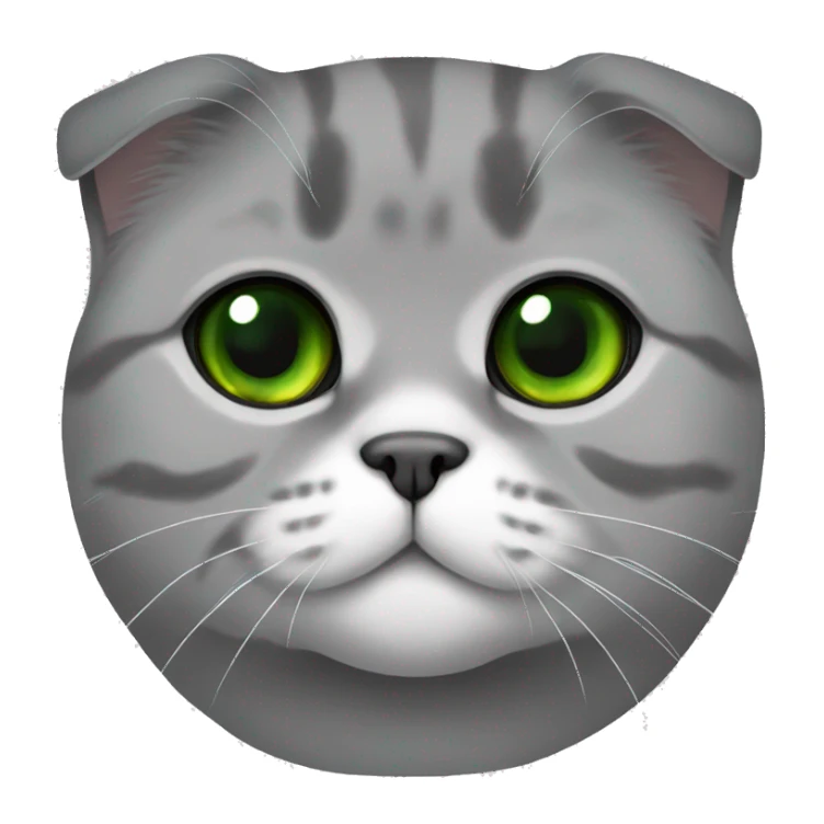 scottish fold with green eyes  sticker