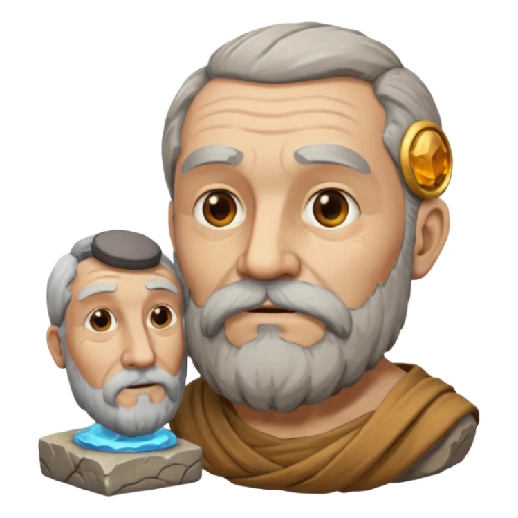 Ancient  man  with sculpture sticker
