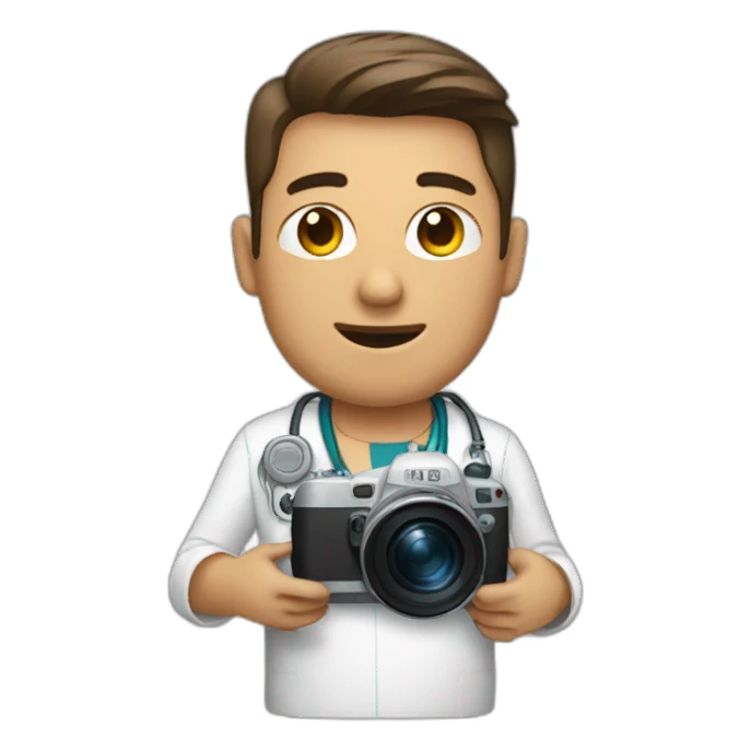 camera man inside hospital sticker