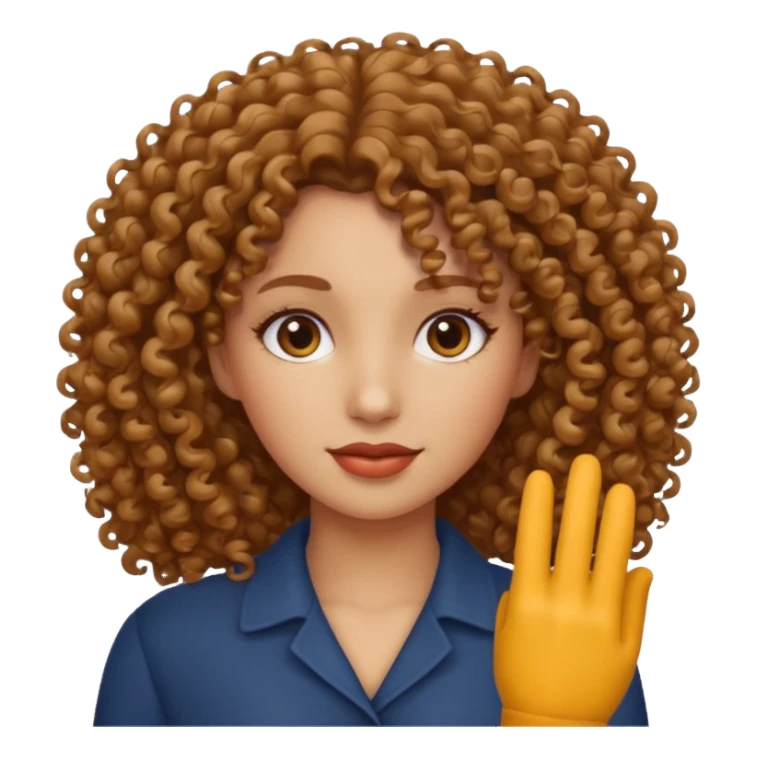 Mulher de cabelo cacheado  sticker