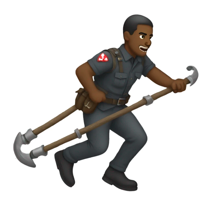 guard dragging away someone dnd sticker