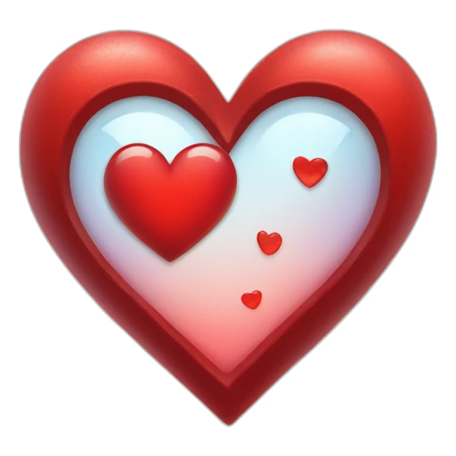 red heart with magic sticker