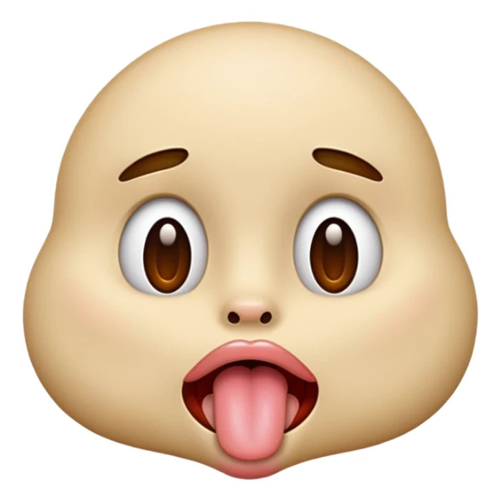 face with tongue out  sticker