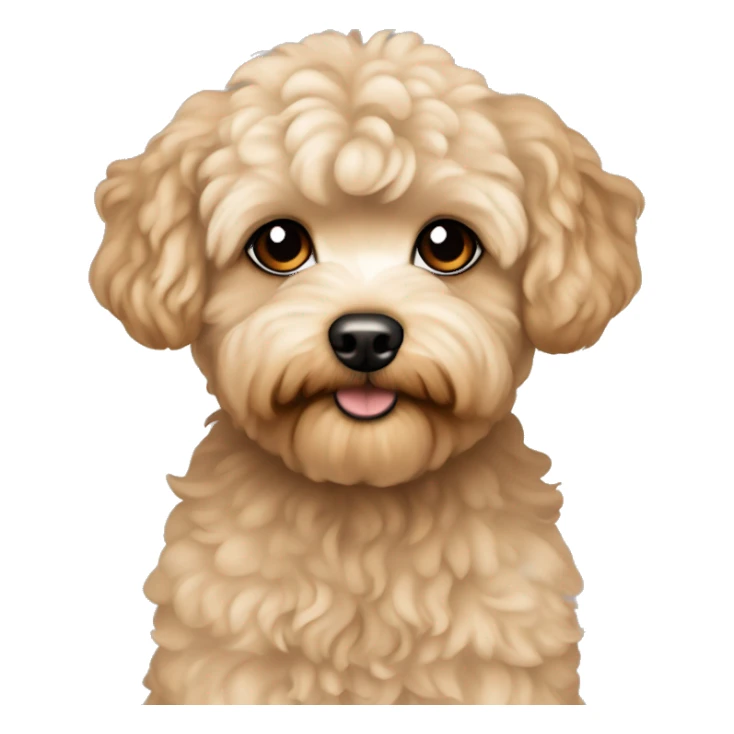 Light brown and beige maltipoo  sticker