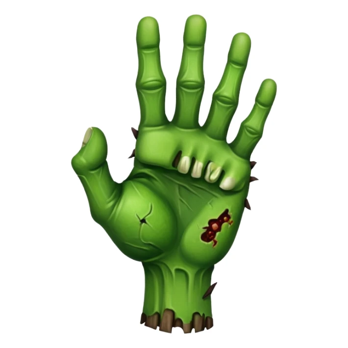 zombie hand fist sticker