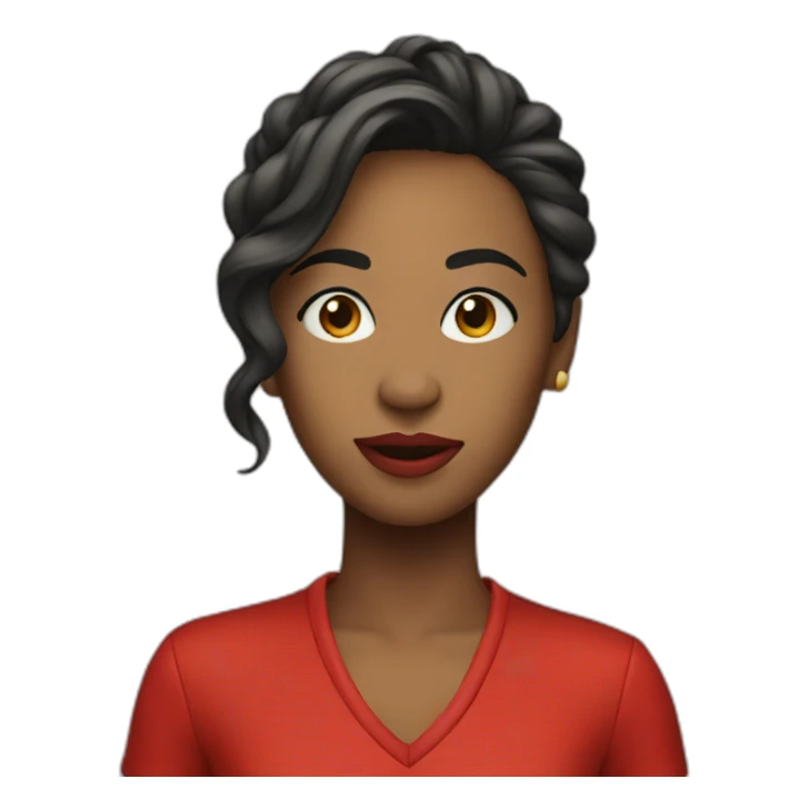 girl in red singer sticker