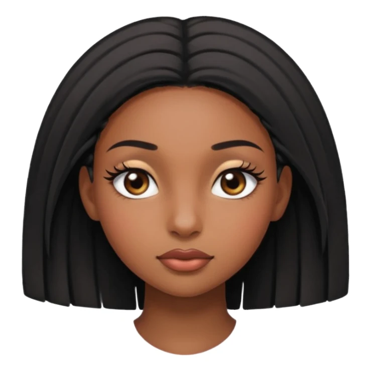 Black girl looking down sticker