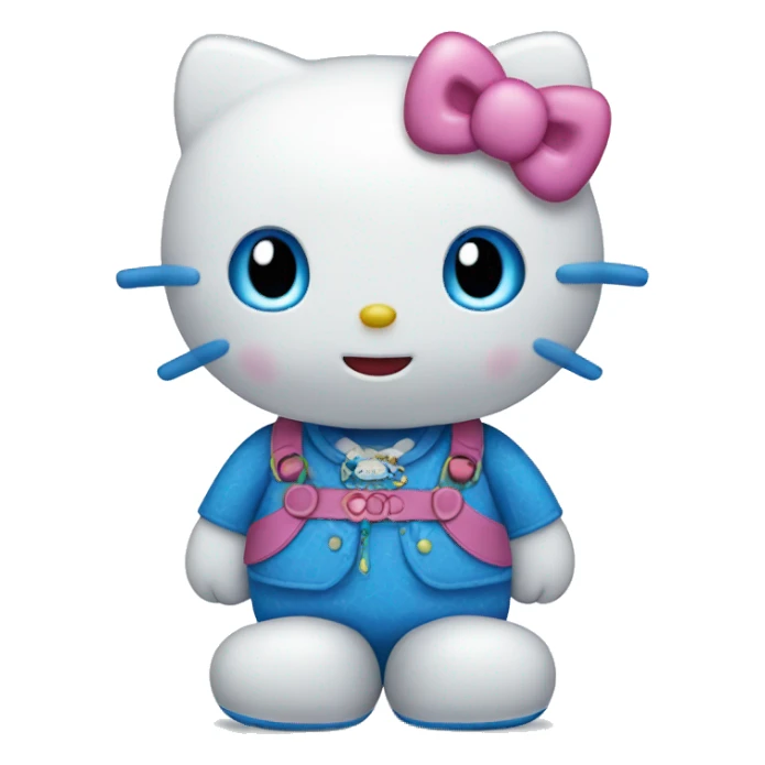 Blue hello kitty sticker