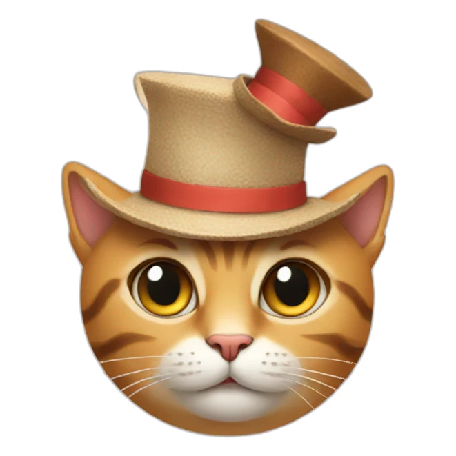 cat and hat sticker