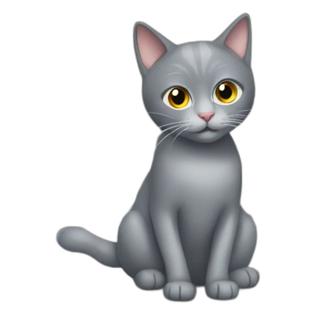 grey cat making the dishes sticker