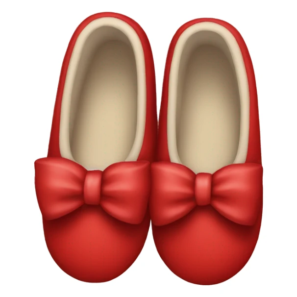 Christmas red bow slippers sticker