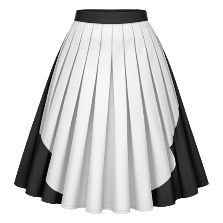 create a white midi skirt sticker