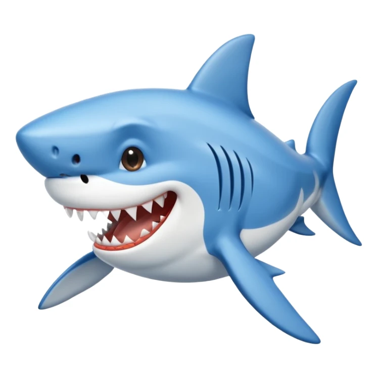 Mixed shark and dog cartoon  sticker